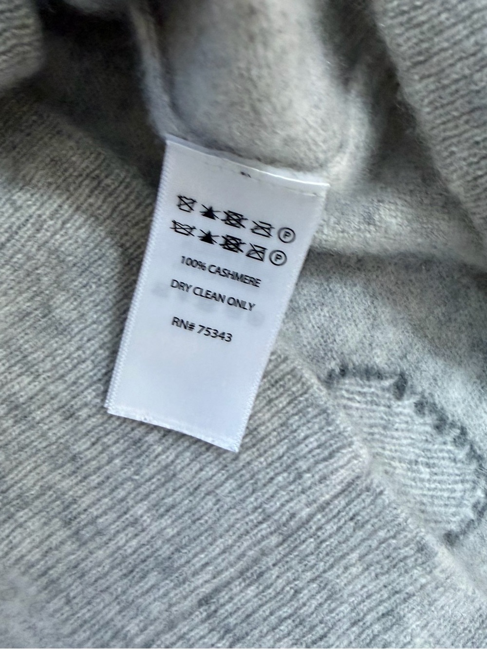 Christian Siriano 100% Cashmere Sweater S Gray Heart Print 2 Ply Crewneck - Picture 10 of 10
